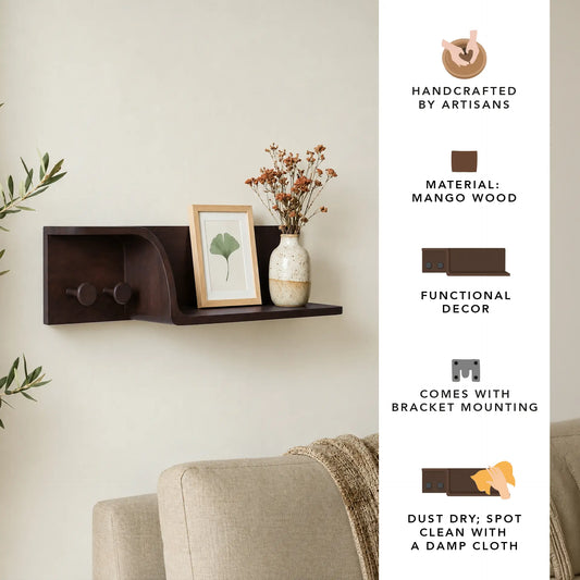 Duality Wooden Wall Shelf