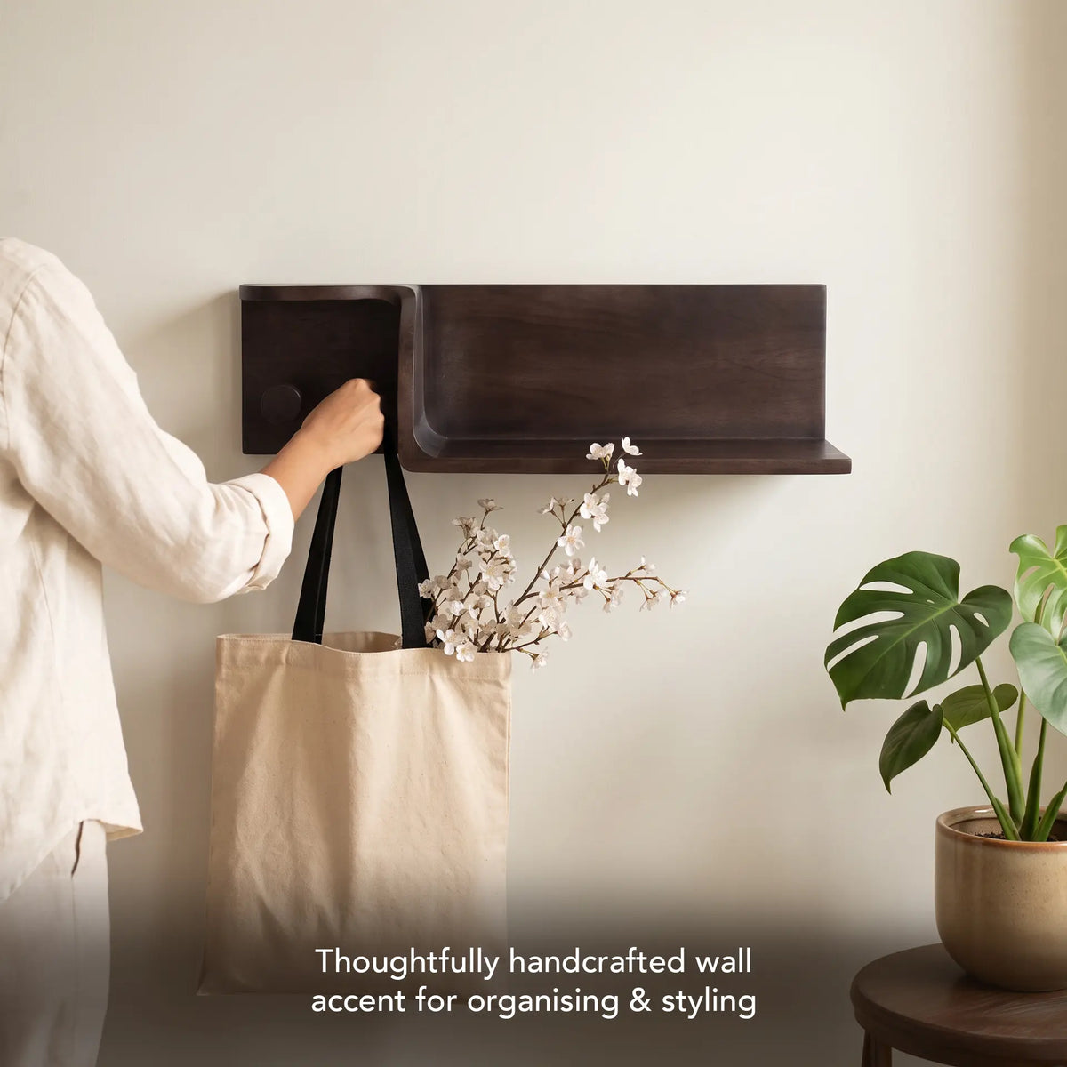 Duality Wooden Wall Shelf