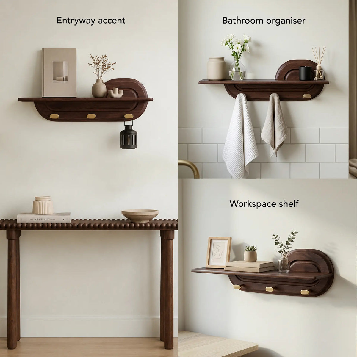 Traverse Wooden Wall Shelf