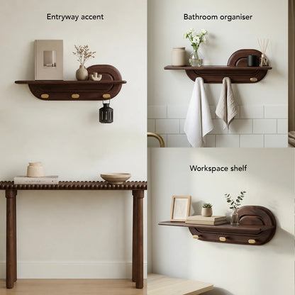 Traverse Wooden Wall Shelf