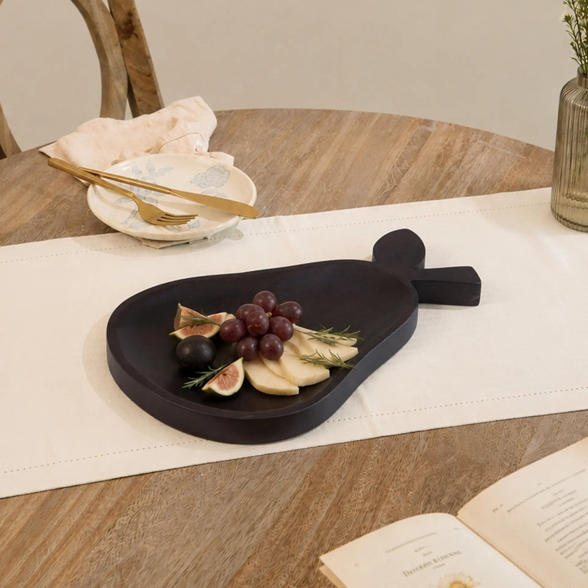 Pear Poetry Wooden Platter