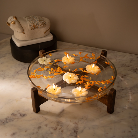 Florals Afloat Floating Candle Set of 6 - Magnolia Petal