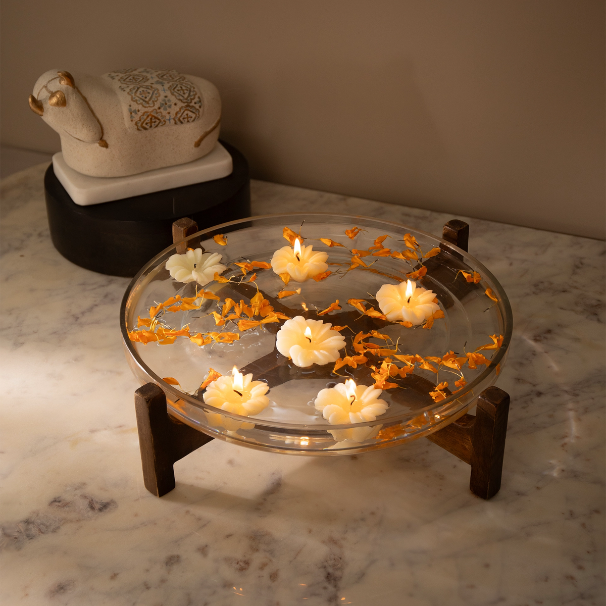 Florals Afloat Floating Candle Set of 6, Magnolia Petal