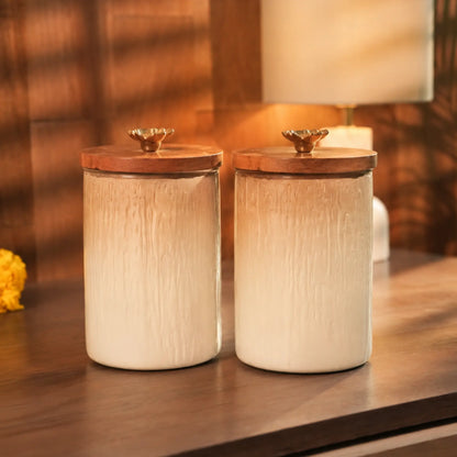 Blossom glass jar  (large) Set of 2