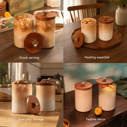Blossom glass jar  (large) Set of 2