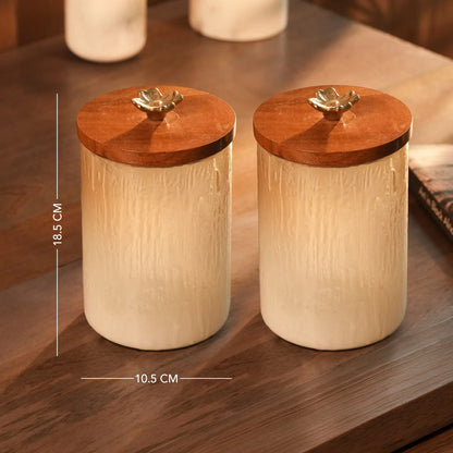 Blossom glass jar  (large) Set of 2