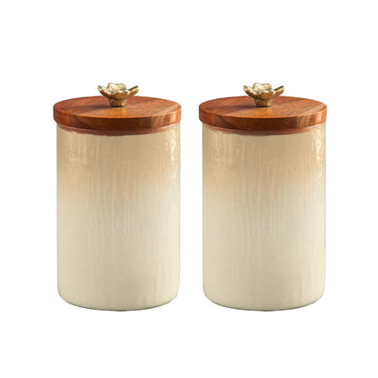 Blossom glass jar  (large) Set of 2