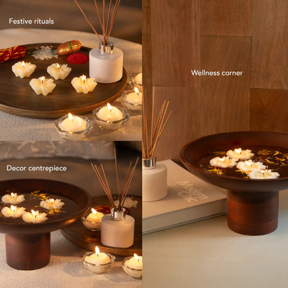 Between Breaths Floating Candles with Incence Sticks - French lavender