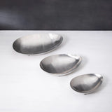Silver Metal Serving Platter (Set Of 3)