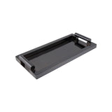 Black Metal Tray With Handles- Large