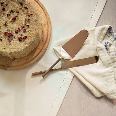 Enigma Rose Gold Cake server Set of Two