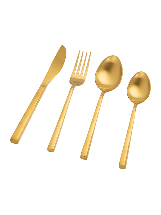 Norah Gold Hammered Cutlery Set of 4