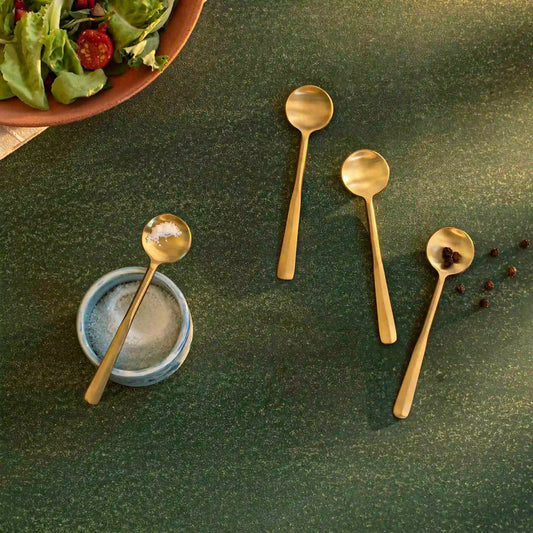 Desert Spoon S/4 Champagne Gold Matt Finish
