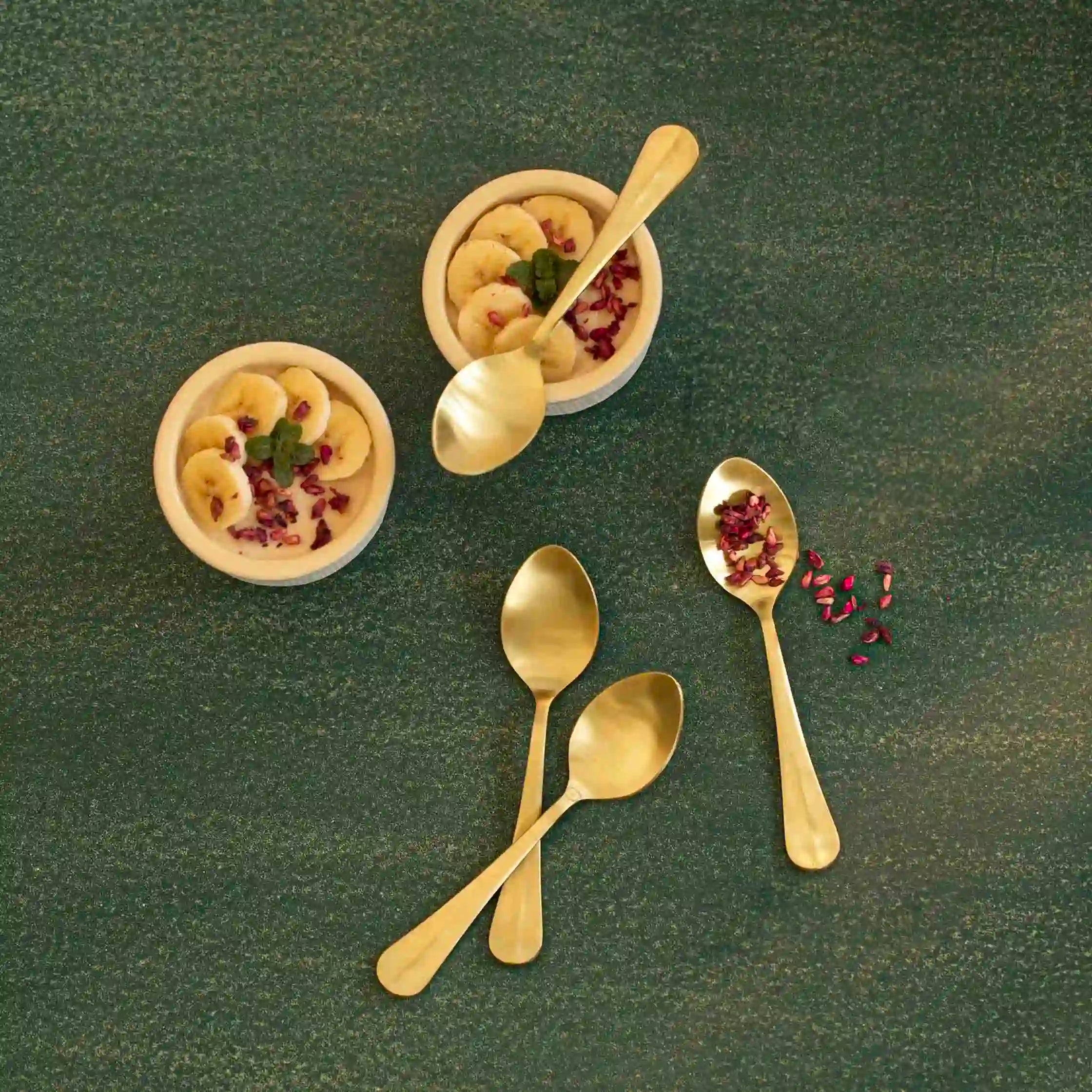 Desert Spoon S/4 Champagne Gold Matt Finish