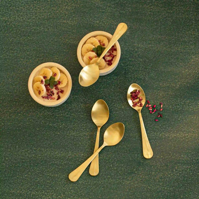 Desert Spoon S/4 Champagne Gold Matt Finish