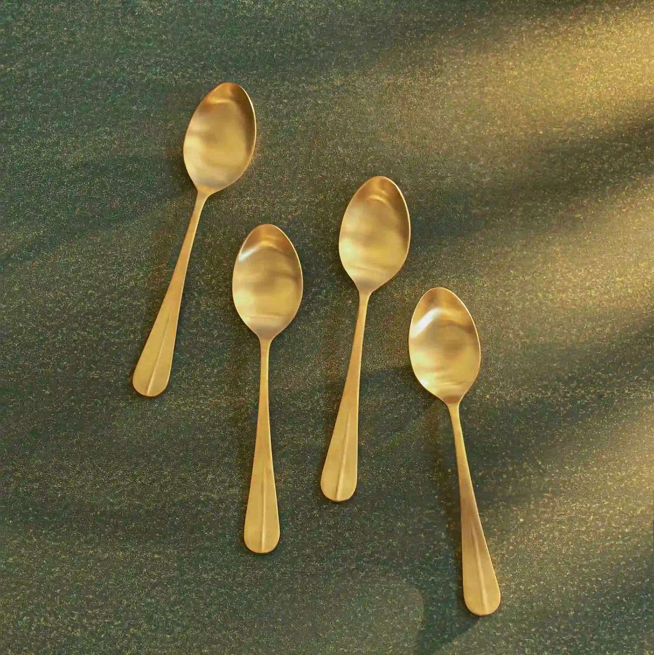 Dinner Spoon S/4 Champagne Gold Matt Finish
