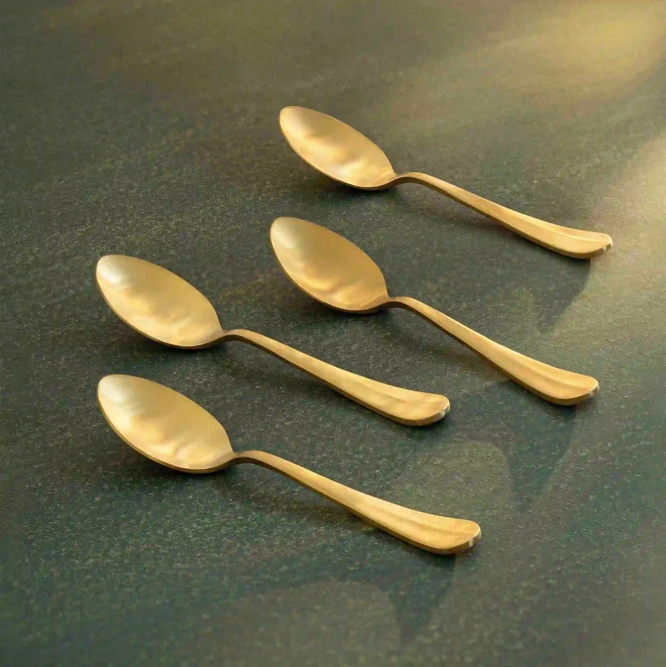 Dinner Spoon S/4 Champagne Gold Matt Finish
