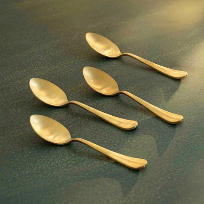 Dinner Spoon Set of 4 Champagne Gold Matt Finish
