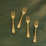 Champagne Gold Dessert Fork Set of 4 with Matt Finish