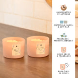 Peach Blush Daydream Jar Candle - French Lavender Set of 2