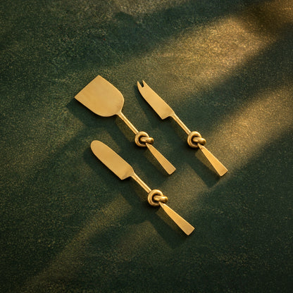 Tangle Gold Cheese Knife Set of 3