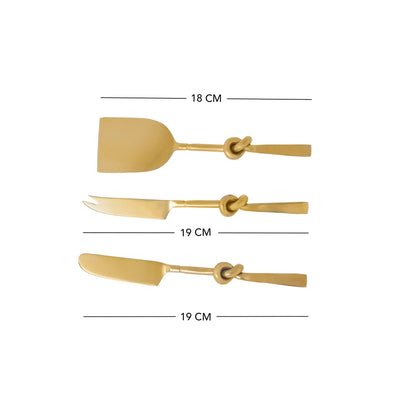 Tangle Gold Cheese Knife Set of 3