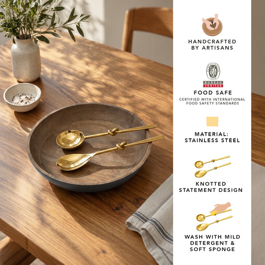 Tangle Gold Serving Set of 2