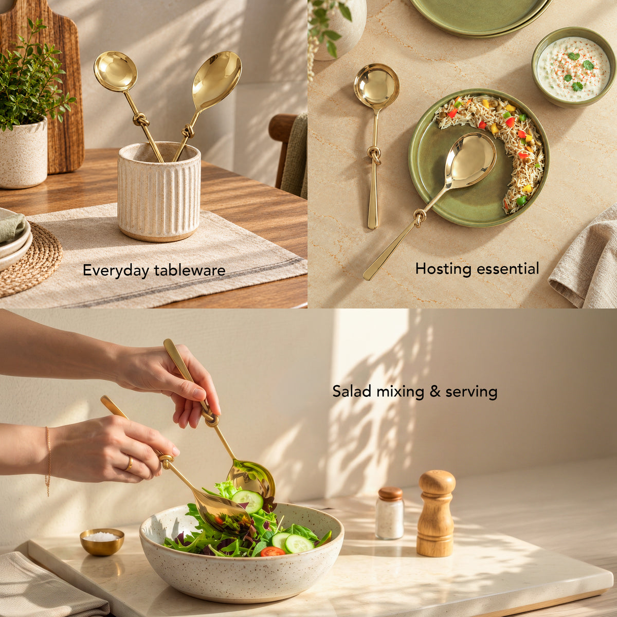 Tangle Gold Serving Set of 2