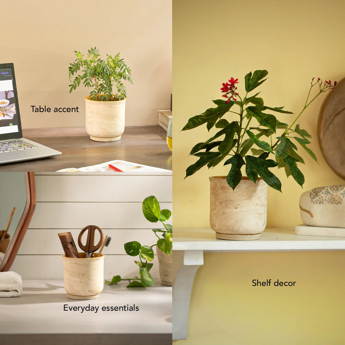 Amber Love Ceramic Planter - straight
