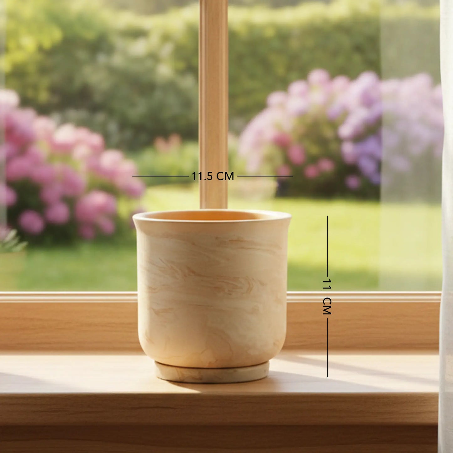 Amber Love Ceramic Planter - straight