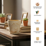 Amber Love Ceramic Planter - curved