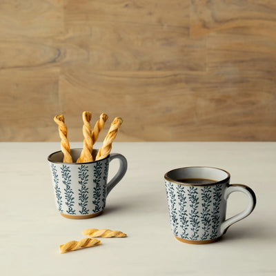 Ocean Hearts Ceramic Coffee Mug Set Of 2