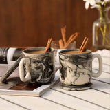 Carbon Ceramic Mug Set of Two w/lid