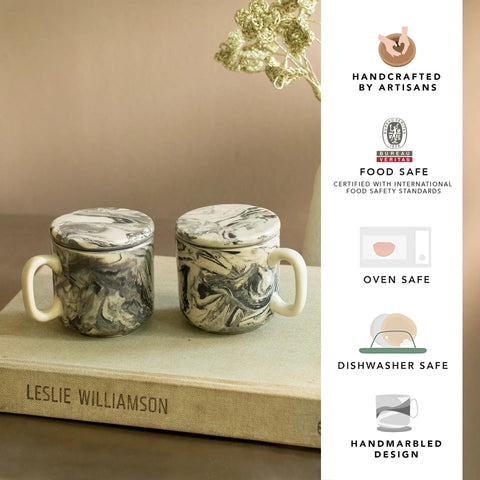 Carbon Ceramic Mug Set of Two