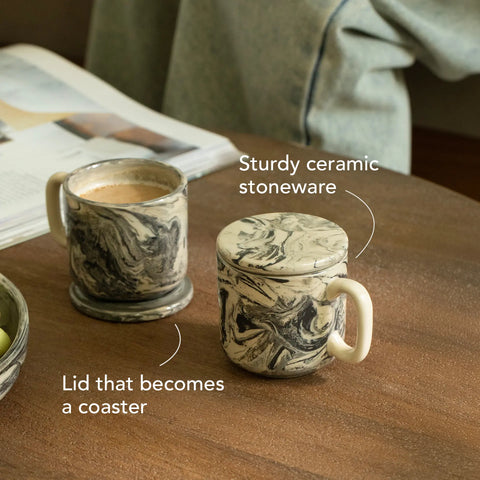 Carbon Ceramic Mug Set of Two