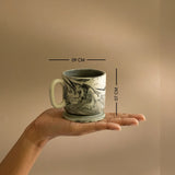 Carbon Ceramic Mug Set of Two w/lid