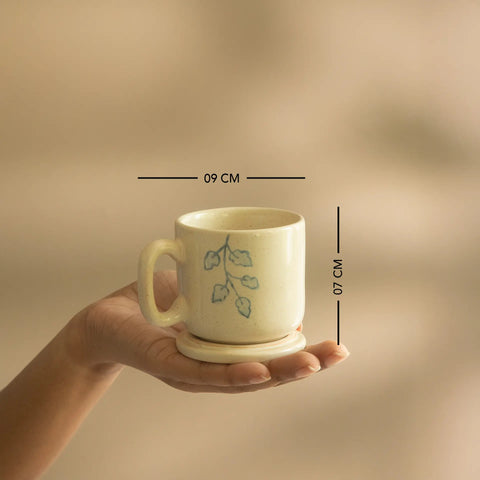 Fiore Ceramic Mug Set of Two  with Lid