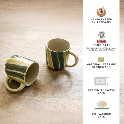 Olive Coffee Mug Set of 2