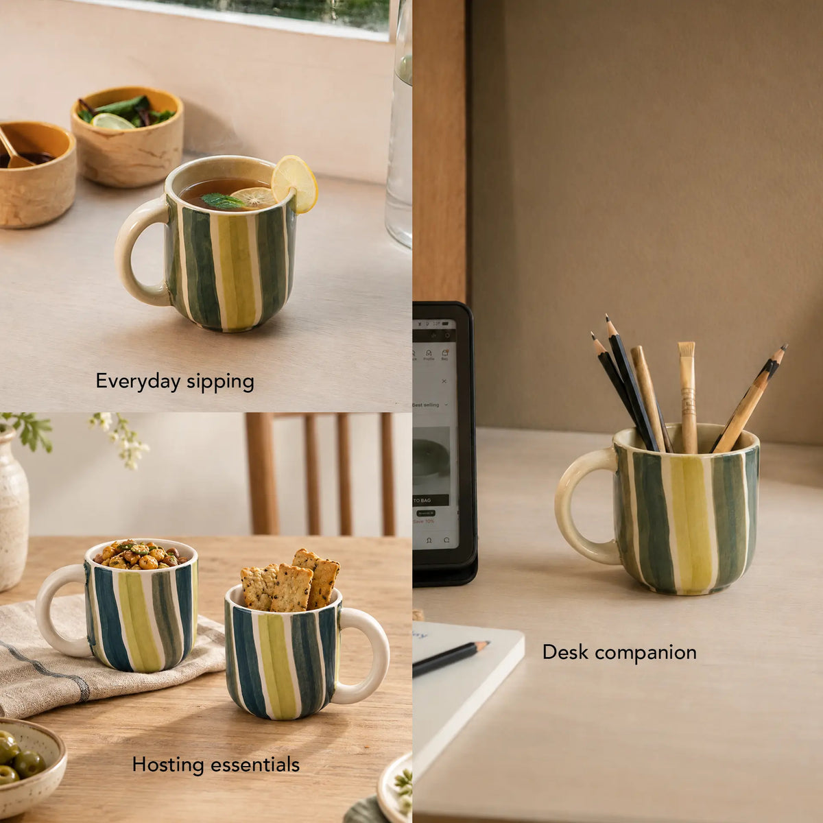 Olive Coffee Mug Set of 2
