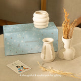 Bud blooms mini ceramic vase set of 3