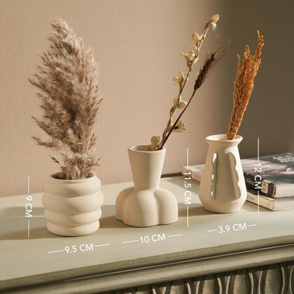 Bud blooms mini ceramic vase set of 3