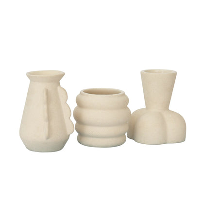 Bud blooms mini ceramic vase set of 3