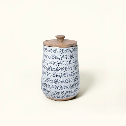 Ocean Hearts Ceramic Jar With Lid - Medium