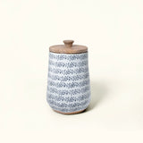 Ocean Hearts Ceramic Jar With Lid - Medium