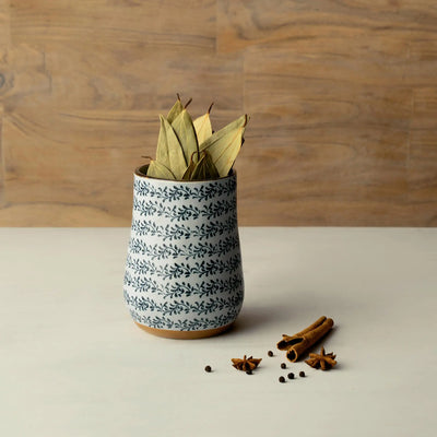 Ocean Hearts Ceramic Jar With Lid- Small