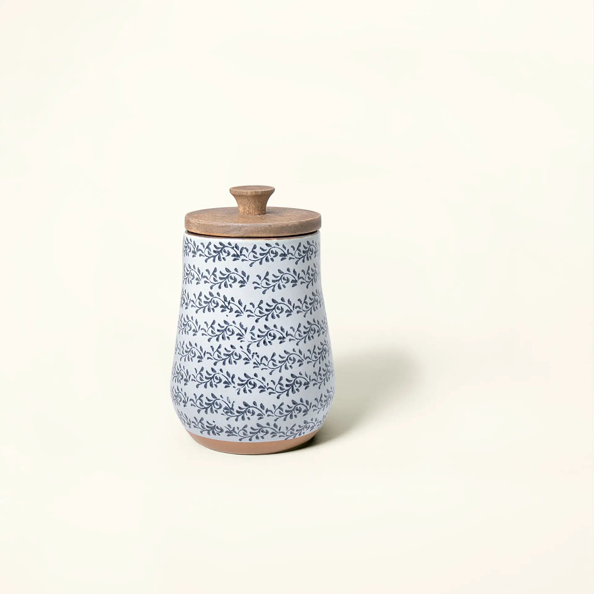 ocean hearts ceramic jar with lid- small