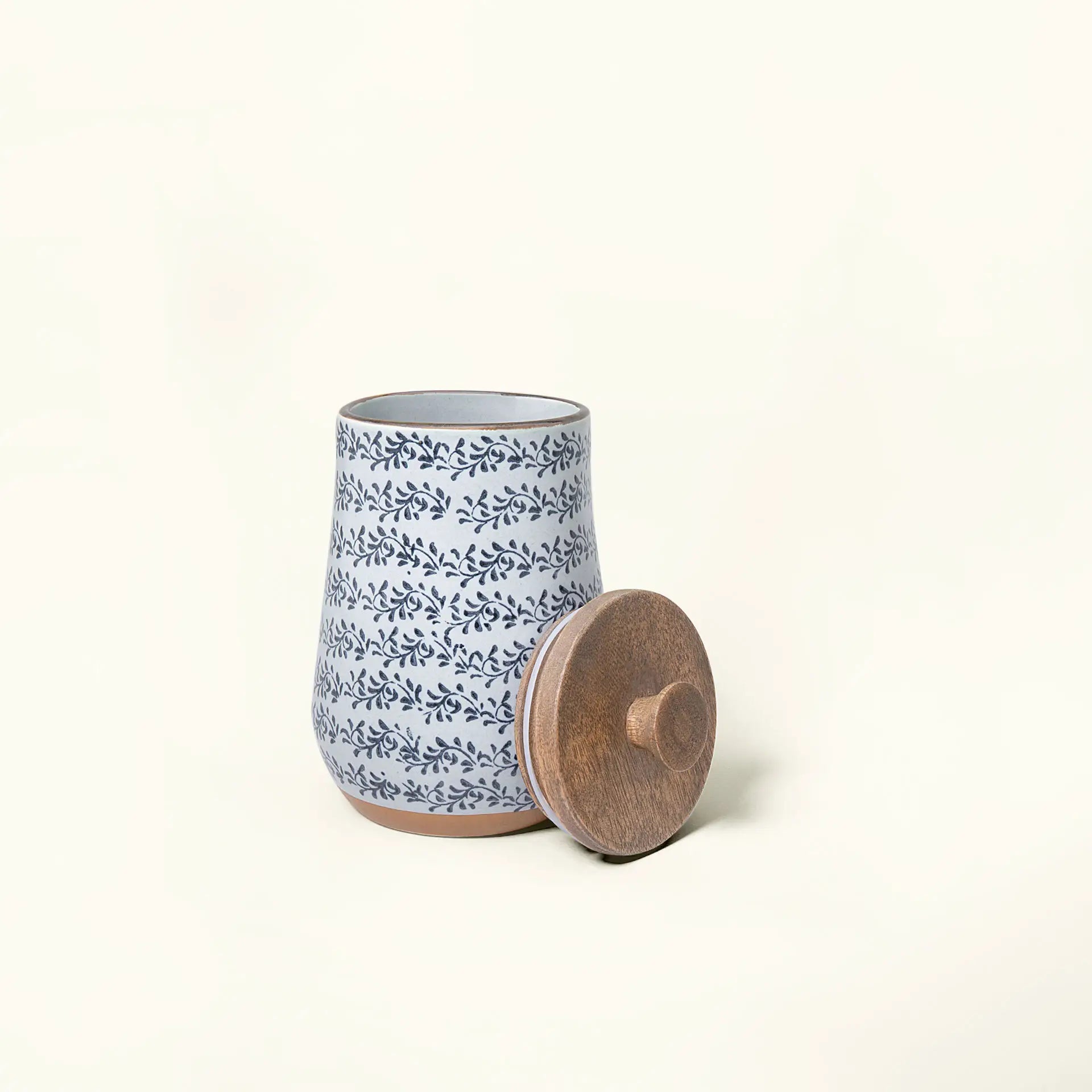 Ocean Hearts Ceramic Jar With Lid- Small
