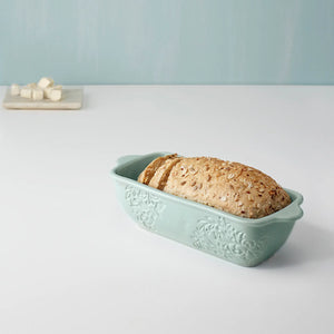 Upper crust ceramic loaf pan