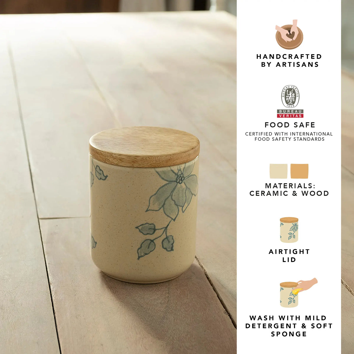 Fiore Ceramic Jar - Small