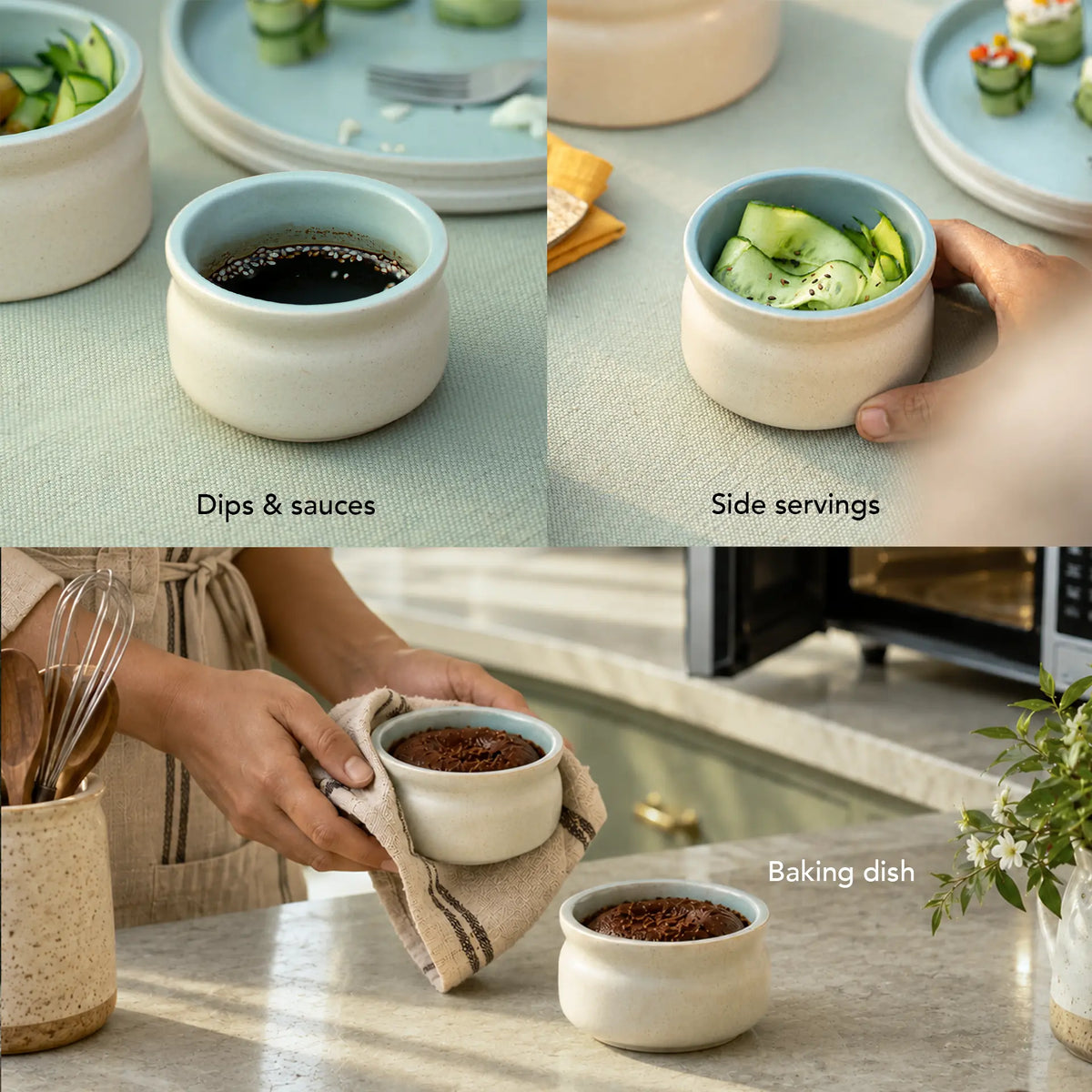 Serene Sky Ceramic Bowl - Small